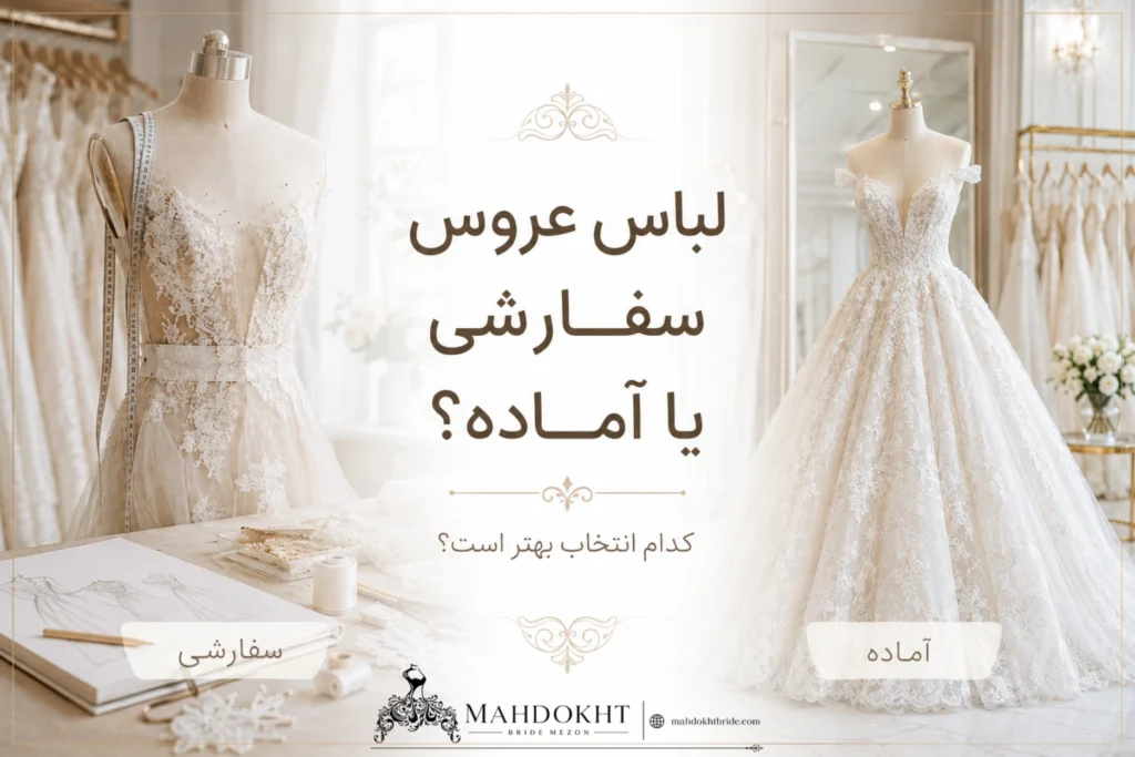 دوخت لباس عروس سفارشی بهتر است یا خرید لباس آماده؟