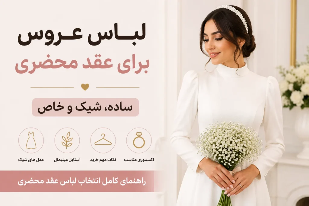 لباس عروس برای عقد محضری؛ ساده، شیک و خاص