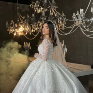 لباس عروس عربی مدل لار طراحی مجلل و لاکچری
